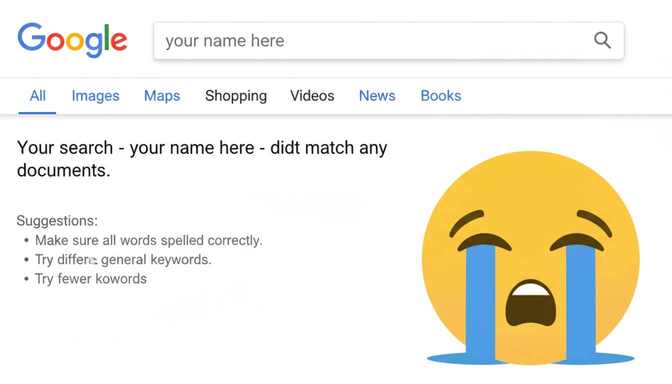 Empty Google search results