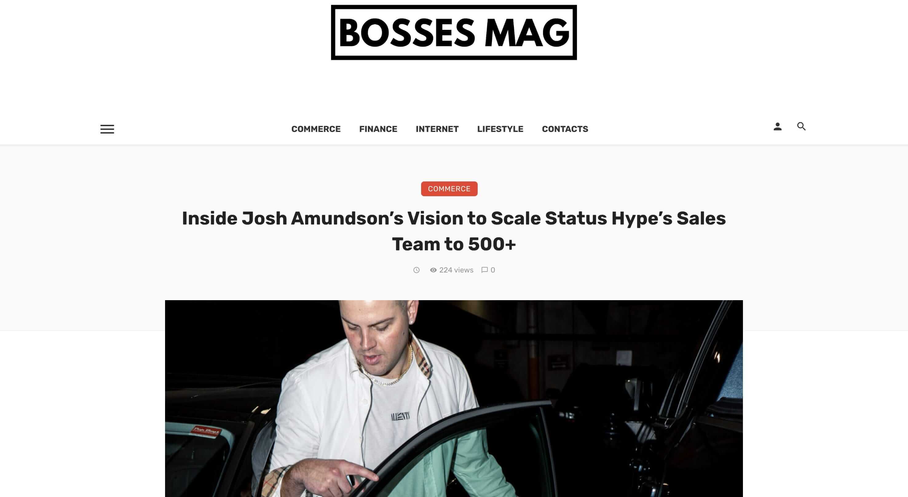 Bosses Mag article featuring Josh Amundson